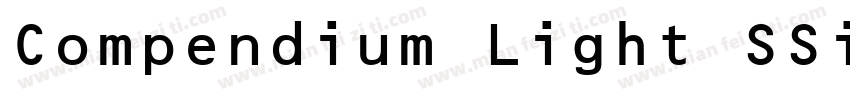 Compendium Light SSi Light Italic字体转换